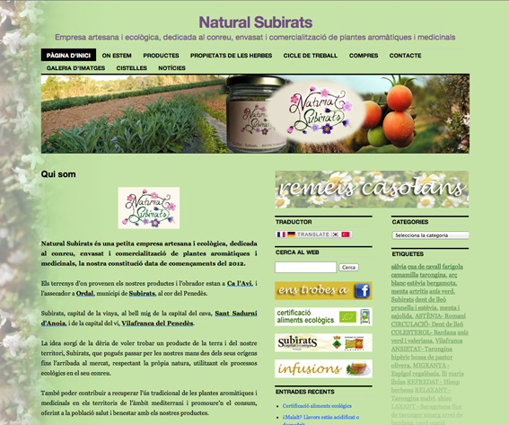 Empresa artesana i ecològica dedicada al conrreu de plantes aròmatiques